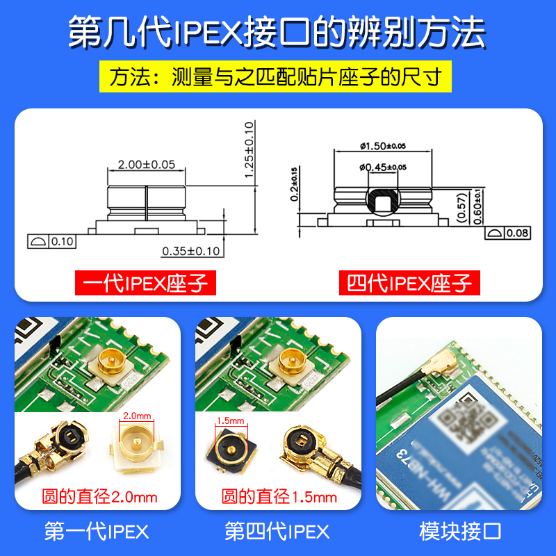 ipex转sma母头内孔SMA转IPX转接线WIFI/GSM/3G/GPS/4G模块连接线-图3