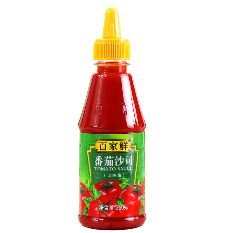 正品百家鲜番茄沙司番茄酱250g*3瓶家用挤压瓶薯条意面炸鸡蘸酱_虎窝淘