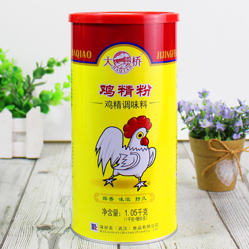 大桥鸡精粉1.05kg*12罐整箱 熬汤烹饪火锅凉拌提鲜腌肉鸡精调味料 - 图1