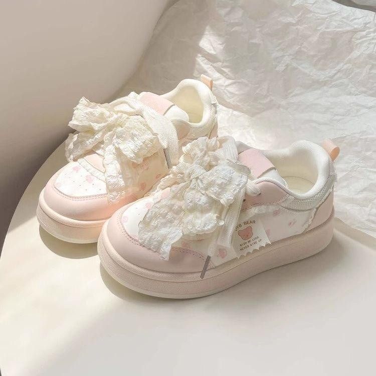 儿童中大童板鞋休闲鞋运动鞋系带蝴蝶结软底软面网面轻薄透气潮流,淘宝优惠券,粉丝福利购,淘宝优惠卷