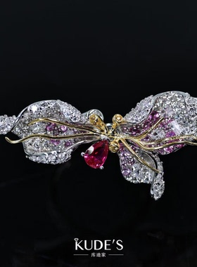 库迪家展会款设计师蝴蝶造型戒指女轻奢高级感开口指环