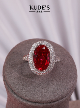 6.6克拉鸽子蛋轻奢红宝石女戒