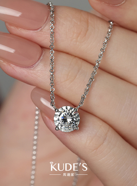 莫桑石圆钻项链赵露思同款