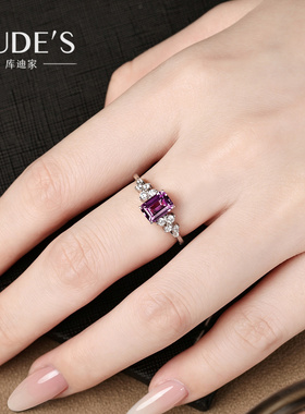 1.25克拉粉蓝宝石戒指