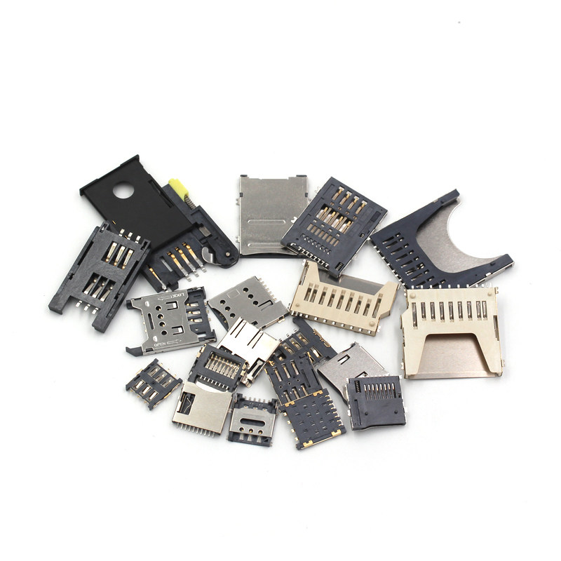 SD/MINI/TF/SIM/NANO/MICRO卡座卡槽卡托大小/长短体带自弹式_虎窝淘