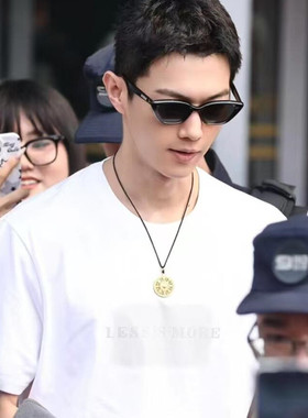 古法金包银八宝罗盘吊坠项链男女