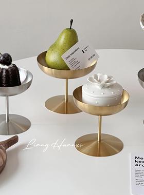 梁欢喜不锈钢高脚杯，冰淇淋，甜点杯，高价值珠宝，杂物存放装饰