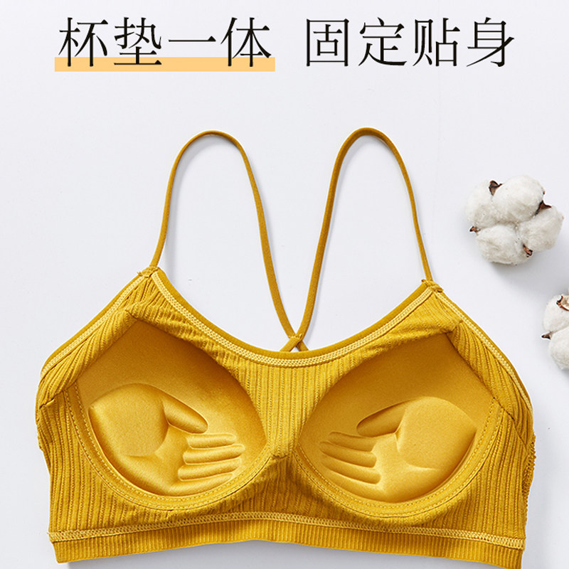 美背无钢圈性感女聚拢交叉带抹胸 汐宝兰抹胸