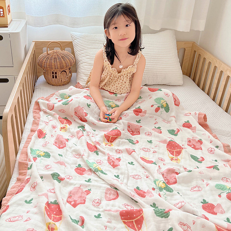 四层竹纤维纱布婴儿盖毯宝宝被子夏季薄儿童夏凉被幼儿园空调毯子