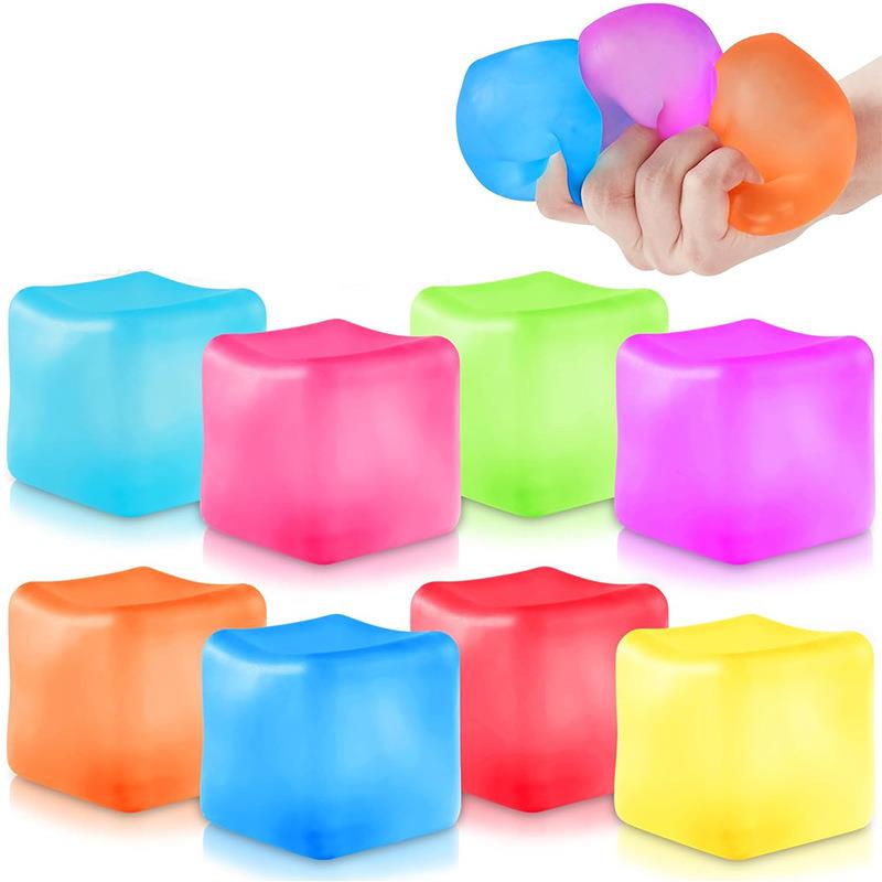 stress cube Sensory Fdget Toy NeeDoh Nce Square Groovy Goo - 图0