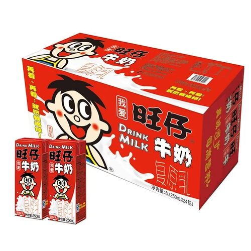 旺旺旺仔牛奶复原乳盒装190ml*12盒整箱儿童成长营养牛奶 - 图3