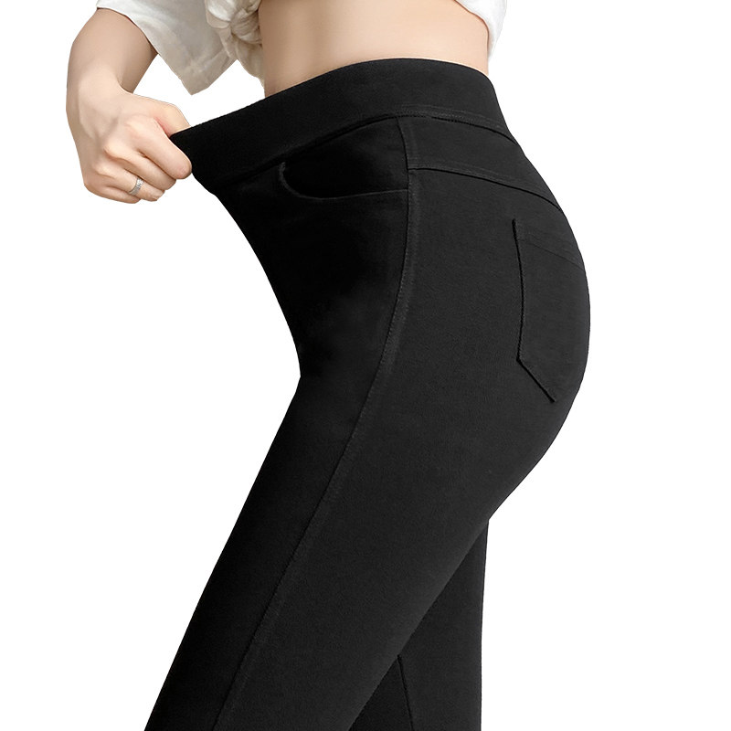 外穿夏季黑色九分小脚裤子小打底裤 壹芙琳打底裤