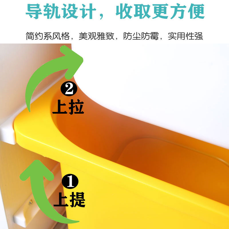 实木儿童书架绘本架收纳架推拉书柜宝宝玩具收纳柜整理置物储物架
