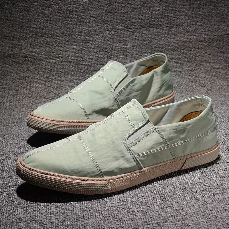 Канвасовые кеды для мужчин весна-лето, дышащие Slip-ons, универсальные лоферы, мужские повседневные кроссовки, старом Beijing cloth shoes