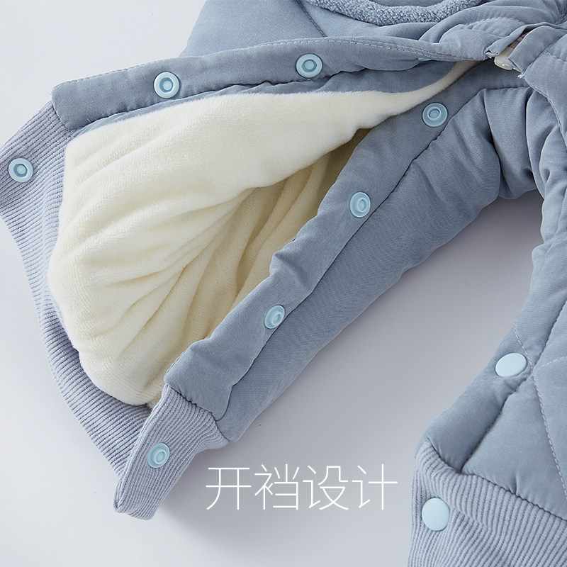 婴儿冬装男宝宝加绒外出服冬季棉服 慧婴岛连身衣/爬服/哈衣