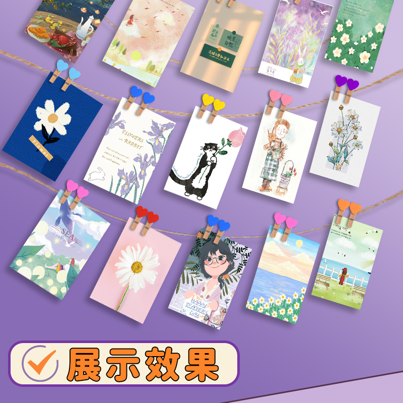 彩色木夹子燕尾夹小夹子办公文件固定器大号强力夹子照片夹幼儿园diy相片夹相片展示夹手账夹高颜值装饰夹 - 图1