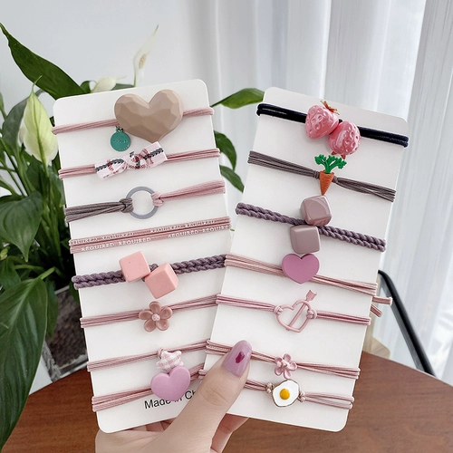 Детский эластичный безвредный аксессуар для волос, резинка для волос, популярно в интернете, не повреждает волосы