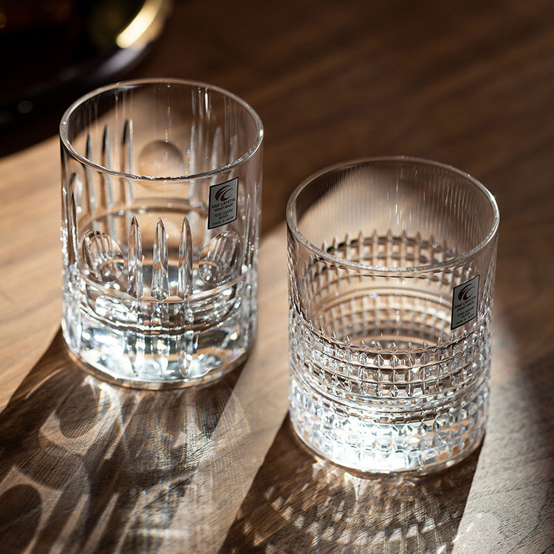 Toyo Sasaki Glass日本进口水晶威士忌杯江户切子手工北欧风酒杯
