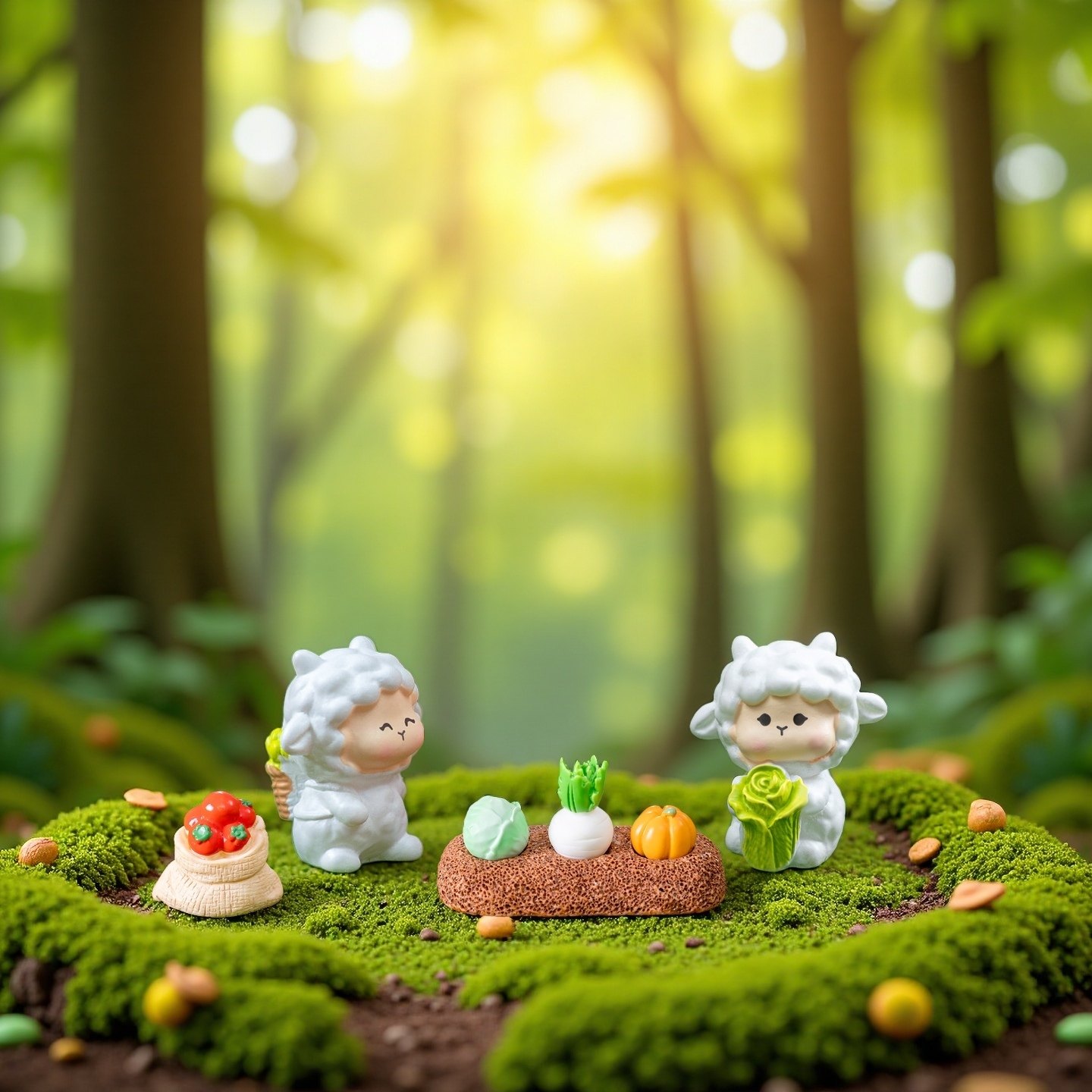 可爱小绵羊萌粒园艺盆景苔藓造景微景观装饰品娃娃屋桌面小摆件,淘宝优惠券,粉丝福利购,淘宝优惠卷