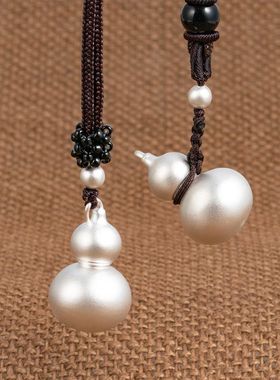 日系coopkoop银银古法葫芦吊坠男银项链女空心可打开刻字