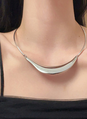 日系coopkoop法式小众金属管蛇骨项圈女欧美冷淡风简约颈圈高级