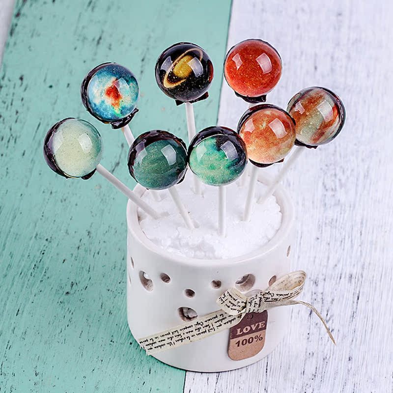 典趣食品旗舰店网红火星人星球棒棒糖儿童玩具送女生闺蜜礼物机器人星空糖果礼盒2