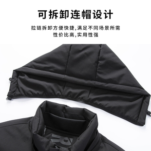 雅鹿可脱卸内胆爸爸羽绒服男中老年2023新款