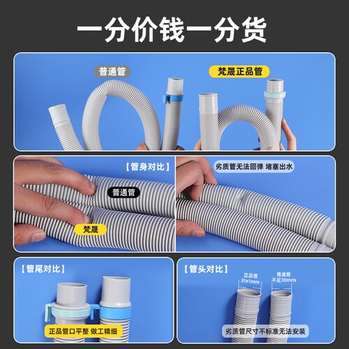 适用松下全自动洗衣机排水管加长滚筒延长加厚下水管接头原装配件 - 图0