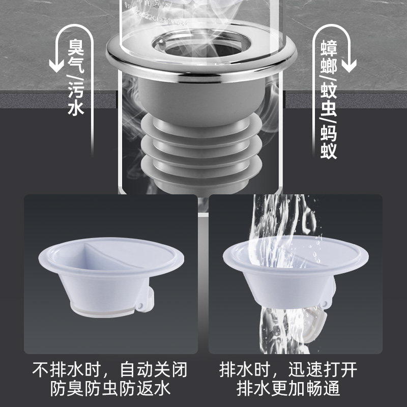 洗衣机下水三通阳台地漏专用接头烘干机扫地机器人排水管四通防臭,淘宝优惠券,粉丝福利购,淘宝优惠卷