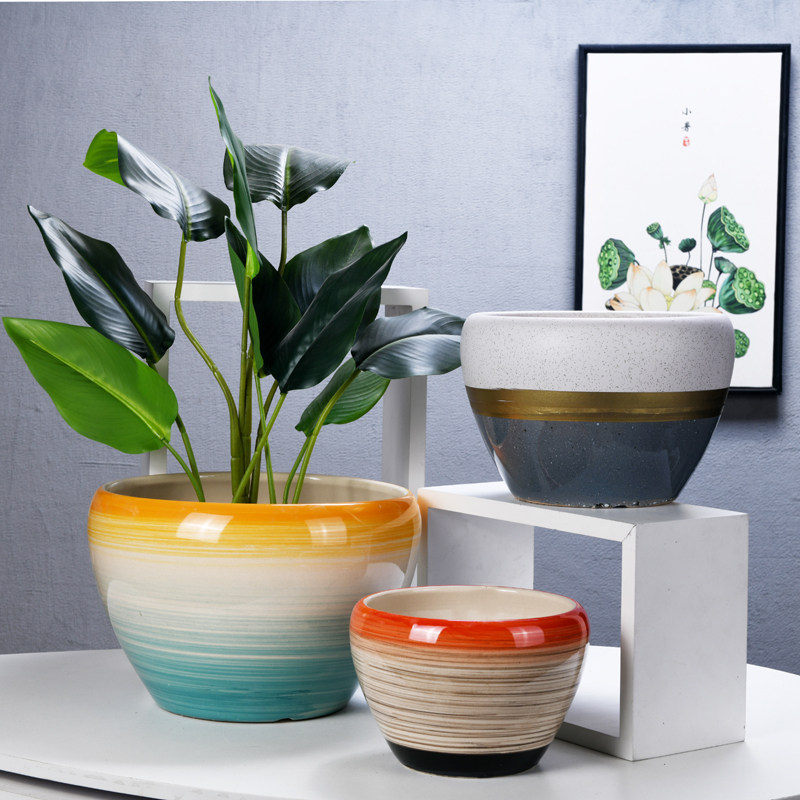 特大花盆陶瓷发财树苹果花瓶家用室内大口径兰花专用大号清仓特价,淘宝优惠券,粉丝福利购,淘宝优惠卷