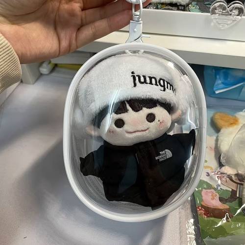 10cm15cm20cm棉花娃娃痛包高pvc透明拉布娃娃外出包labubu遛娃包 - 图0