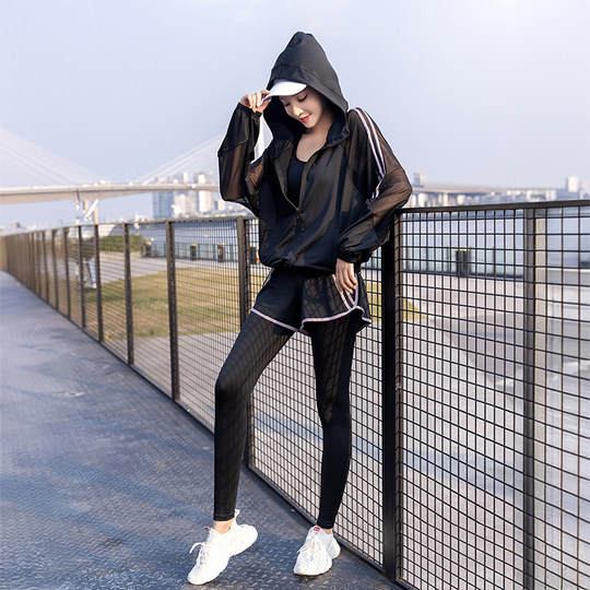 跑步运动女套装秋季健身晨跑服速干专业大码2025新款胖mm瑜伽服