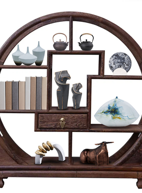 现代新中式艺术陶瓷高档创意摆件售楼部玄关摆设简约轻奢家居饰品