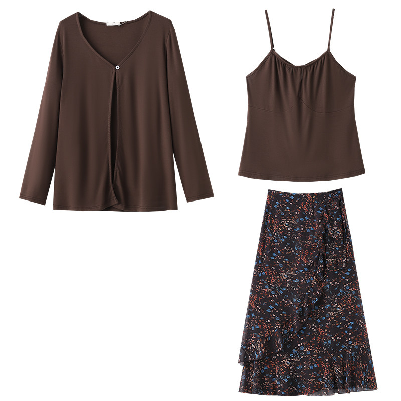 300斤胖莹大码女装轻熟风法式复古高级感碎花半身裙吊带开衫套装,淘宝优惠券,粉丝福利购,淘宝优惠卷