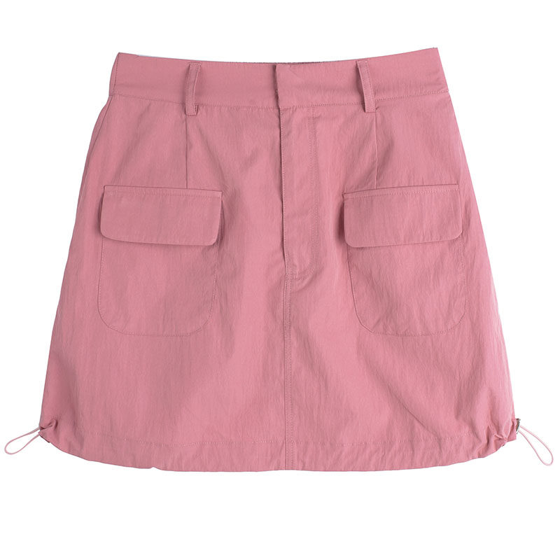 2025夏胖莹莹大码女装元气少女感高腰减龄口袋抽绳松紧腰A字短裙,淘宝优惠券,粉丝福利购,淘宝优惠卷