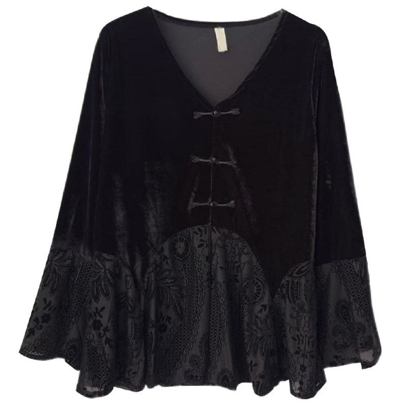 300斤胖莹莹大码女装2025秋冬新中式A字版丝绒刺绣重工高级感上衣,淘宝优惠券,粉丝福利购,淘宝优惠卷