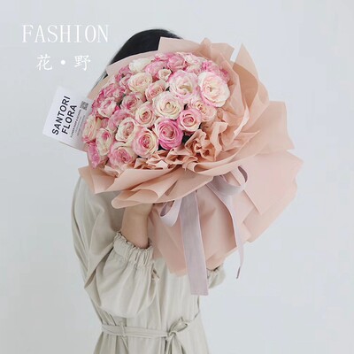 花野雾面纸纯色韩素纸花束包装纸鲜花包花纸韩式花艺包装材料 虎窝淘