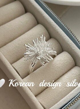 设计风银饰精致纯银insS925韩国