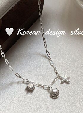 海洋韩版女叠贝壳锁骨ins世界戴
