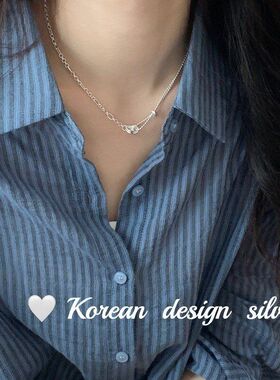 饰品韩国款戴重工S925锁骨ab项链