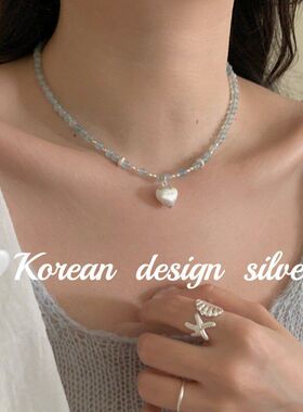 笑脸韩国爱心春夏纯银项链S925