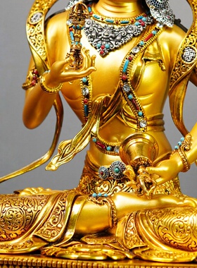 三漫陀尼泊尔西藏工艺藏传密宗金刚萨埵黄铜手工錾刻金刚萨埵法相