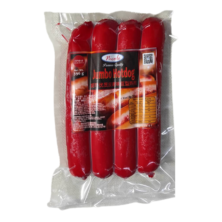 Premium Quality  Jumbo Hotdog 396g妮歌优质巨型热狗香肠食