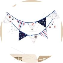 Source Pirate Cotton Cloth Themed Birthday Decoration Triangle Flag Children Party Waterhand Flag Home Decoration