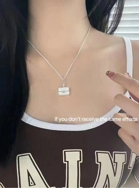 凯旋门珐琅包包项链S925纯银颈链