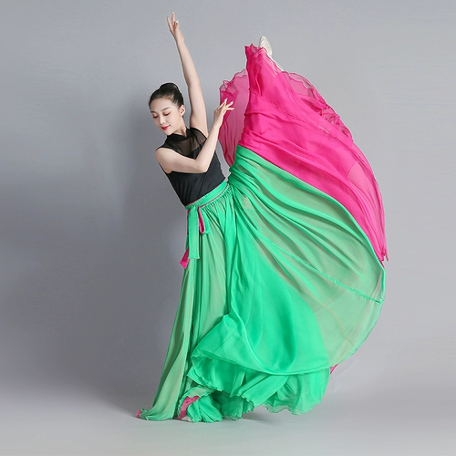 Двухцветная классическая спортивная одежда, костюм, длинная юбка