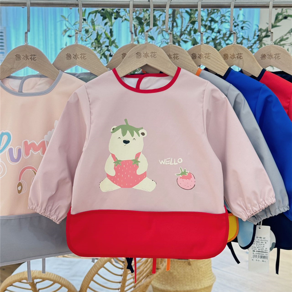 Waterproof children's smock, baby's anti-fouling rice coat and painting coat