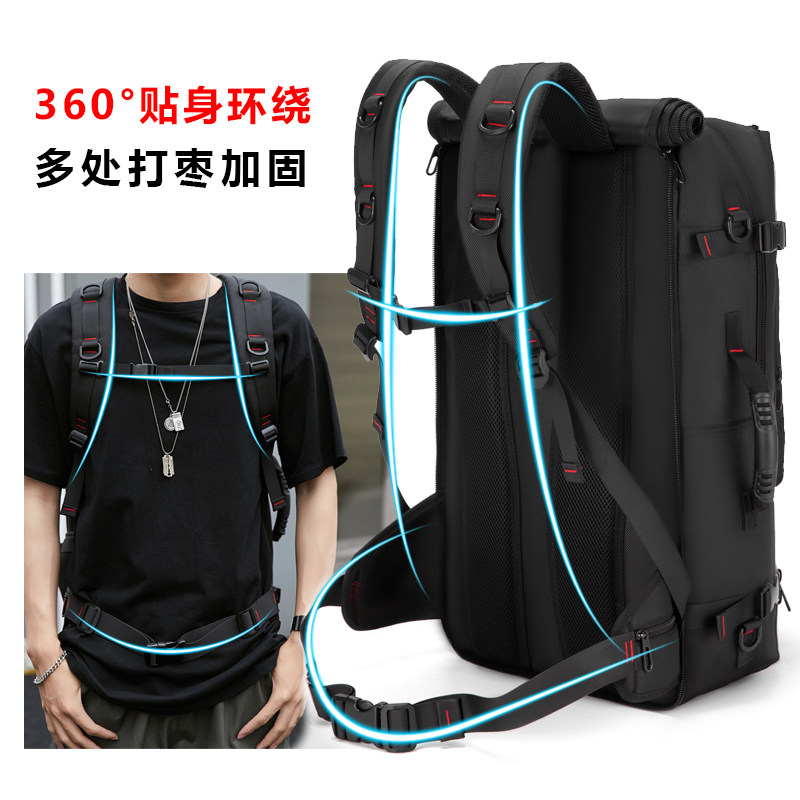 旅行特大号超大容量70升男士双肩包 韩潮部落双肩背包