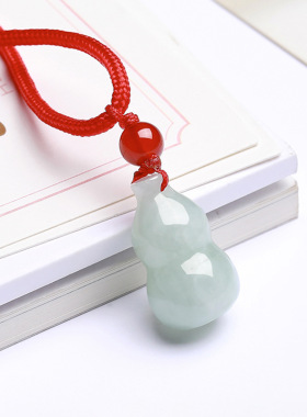 天然正品缅甸a货翡翠玉葫芦吊坠冰种玉石挂件花件女饰品吊坠玉器