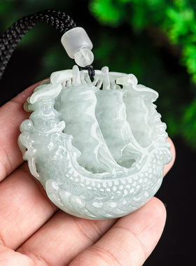天然缅甸A货翡翠顺风顺水玉石立体帆船吊坠冰种挂件男女款挂坠